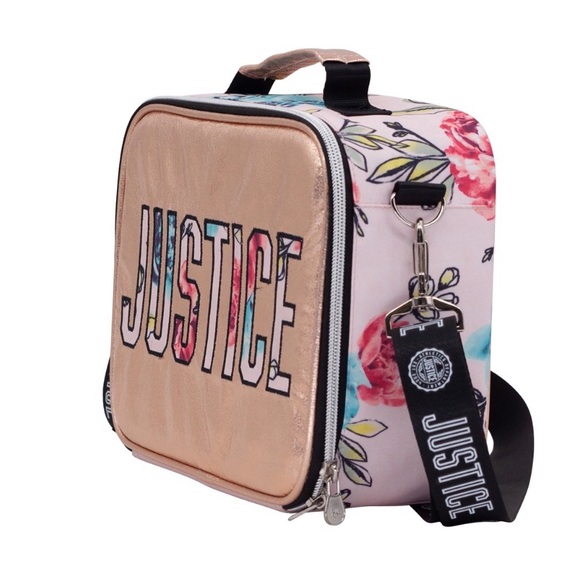 Pink Colorblock Metallic Print Insulated Lunch Box for Kids, BPA Free - Picture 2 of 4